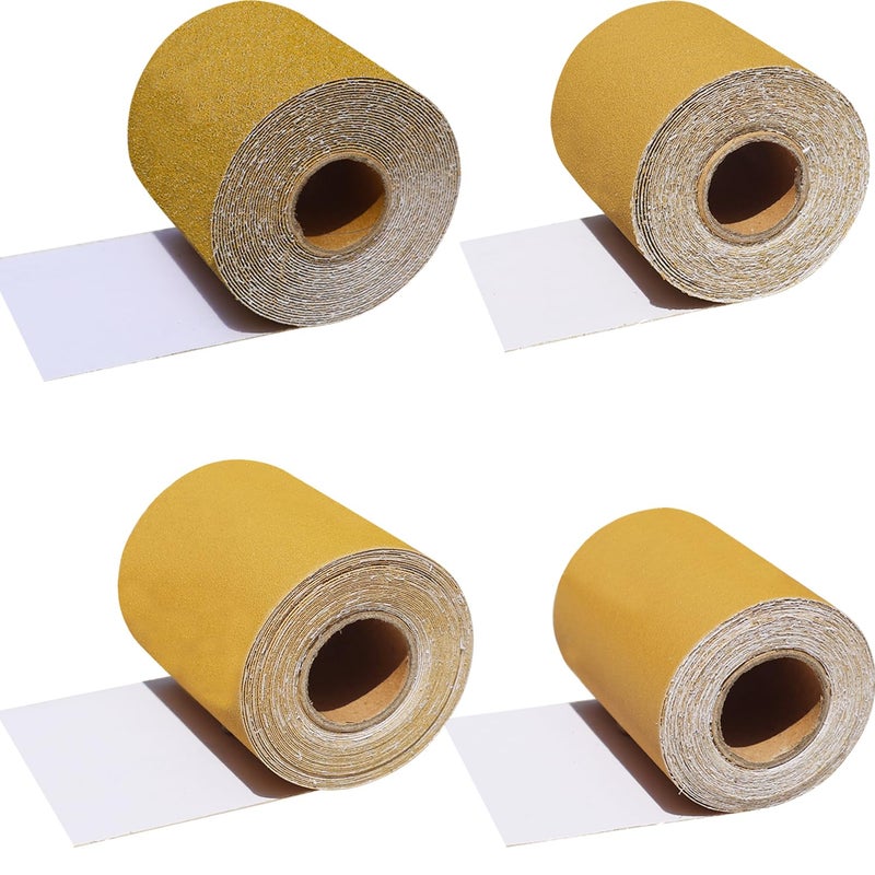 Toromp Total 20 Yards Long Continuous Roll Kit - 80 120 220 320 Grit PSA Longboard Sandpaper, 2-3/4" Wide - Self Adhesive Stickyback Sandpaper for Automotive, Woodworking, Hand Sanding Blocks - Image 1